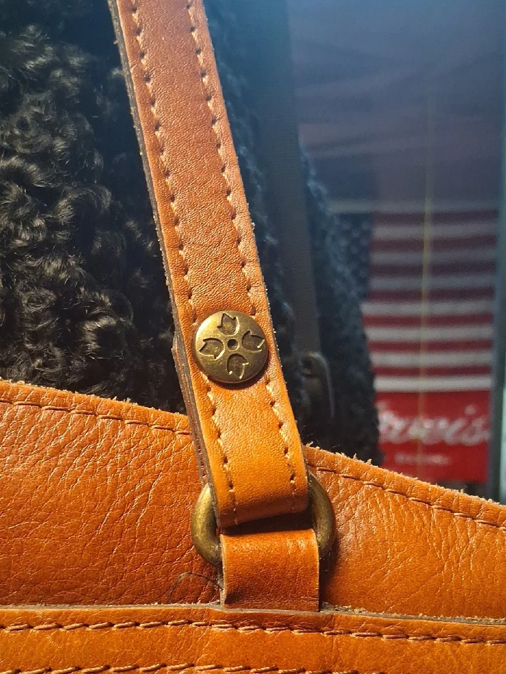Pateicia Nash Large Brown Leather Floral Purse Tote Bag